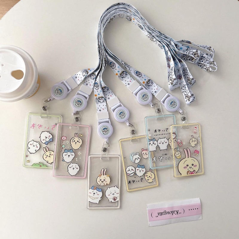 Card Sleeves Protector - Schattige Cartoon Chiikawa Transparante Kaarthouders Studenten