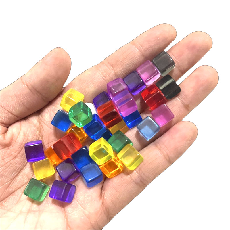 Board Game Quiz - 100 Stks/set 8Mm Heldere Kubus Dobbelstenen