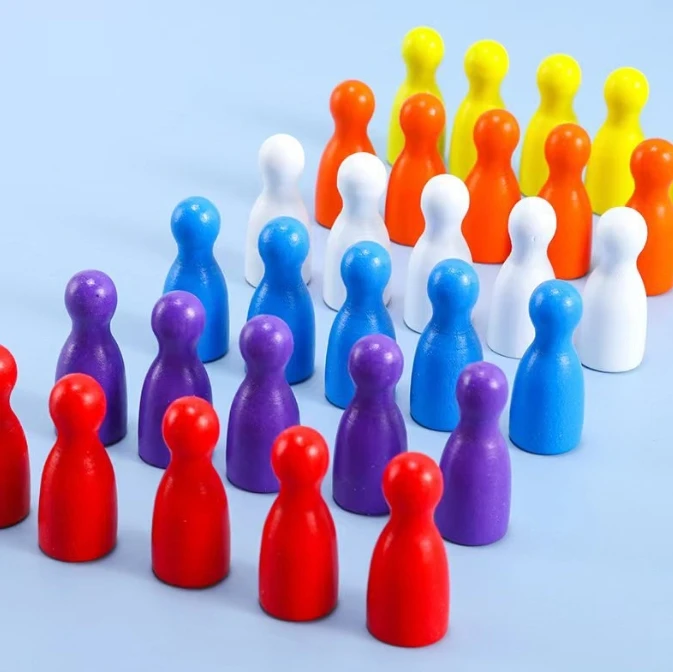 100 stuks kleurrijke houten sc - Board Game Quiz recensie en prijs
