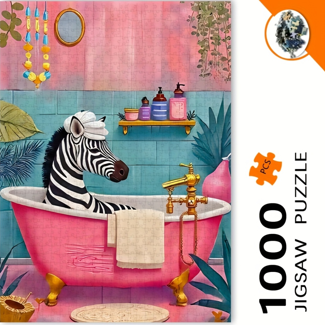 1000 stuks Zebra in Bubble Bat - Jigsaw Puzzle Adult recensie en prijs